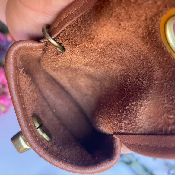 Vintage Coach Mini City Key Fob Coin Purse In British Tan Leather 7105- VGC - Picture 4 of 16